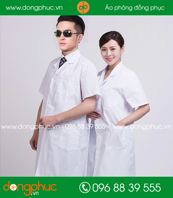 Áo blouse đồng phục y tá - Bác sĩ màu trắng 